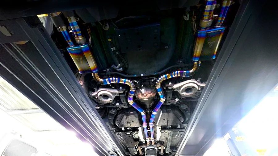 Best Sounding Titanium Valved Cat Back Exhaust Kit for 2015-2022 Ford Mustang GT S550