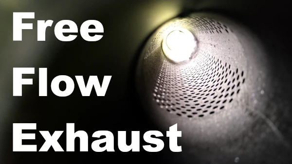 Free Flow Exhaust straight pipe perforated inside
